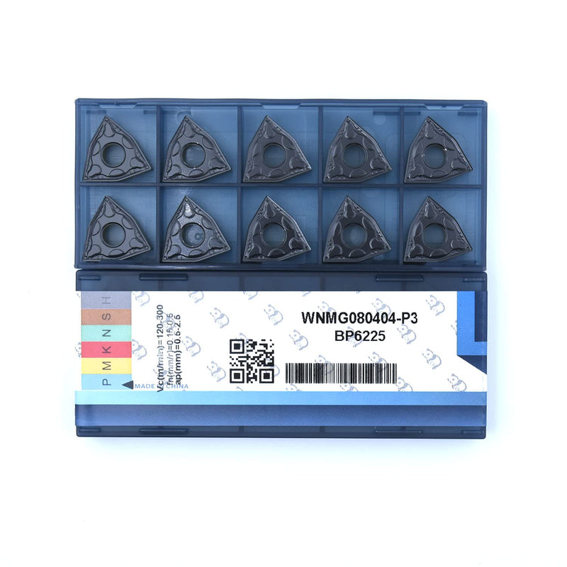 CDBP CNC carbide inserts indexable inserts WNMG080404 WNMG431 - universal steel machining, turning inserts -TiN coating, 10 pieces WNMG431-MD