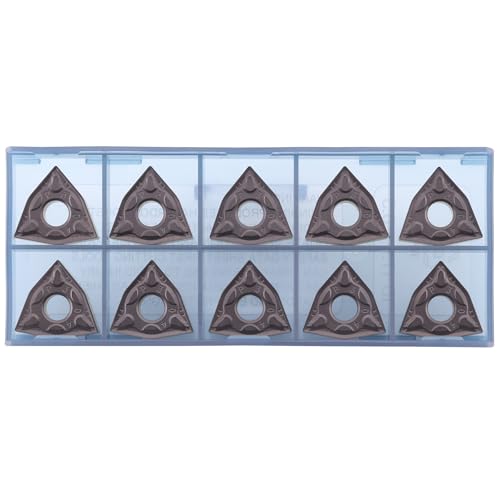 CNC Carbide Inserts Reversible Plates WNMG080404 WNMG431 - Universal Steel Machining Turning Inserts -TiN Coating Pack of 10 WNMG080404-PM