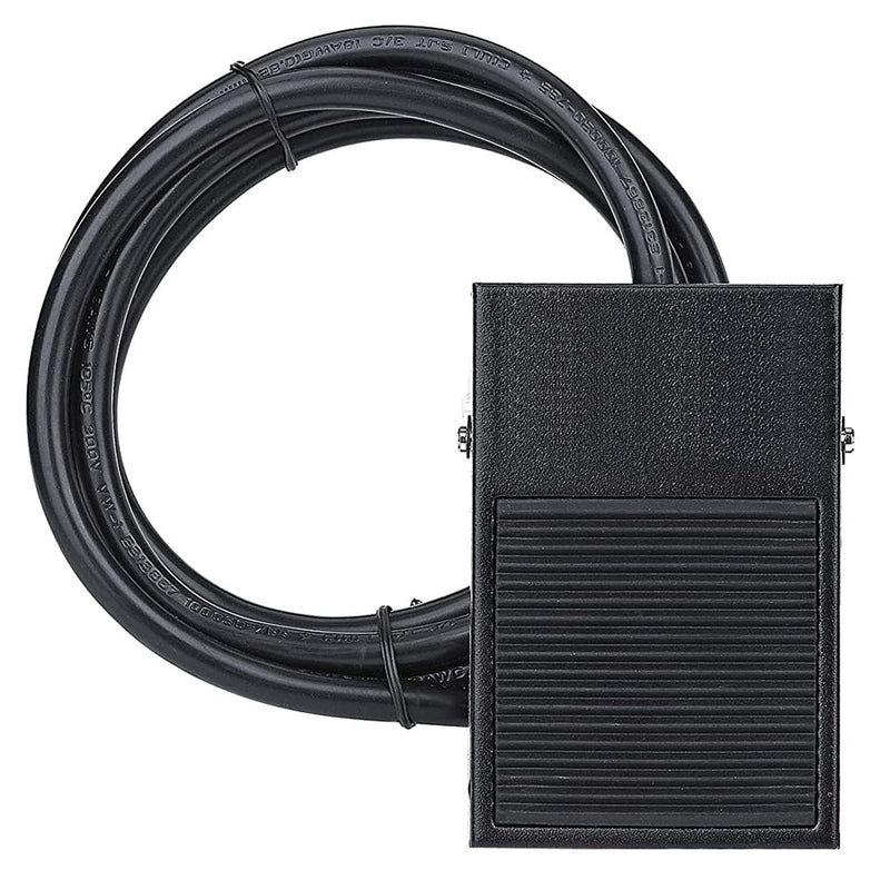 Gebildet 12V-24V-48V-220V/10A Momentary Non-Slip Foot Switch SPDT NO NC Handsfree Metal Foot Switch with 1m Cable Black Metal