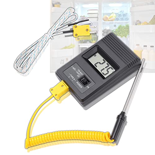 Thermometer Sensor, Digital Thermometer LCD High Precision Industrial Temperature Sensor Standard K Connection Portable Temperature Humidity Monitor