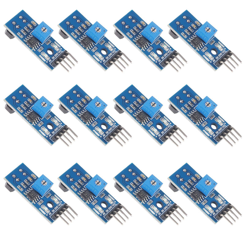 Pack of 12 TCRT5000 Reflective IR Light Barrier Optical Sensor Module Compatible with Arduino and Raspberry Pi