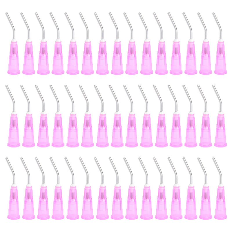 100 Pieces 18G Dental Cleaning Needles Blunt Tip Dental Pruning Needles Pre-Curved Watering Needles Disposable Cleaning Tool Compound Needles