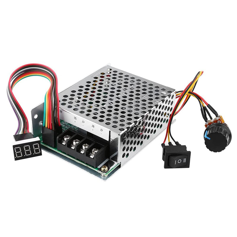 DC Motor Governor, PWM 10-55V 12V 24V 36V 48V 60A Stepless DC Motor Governor with Switching Function and LED Display (1 Piece)