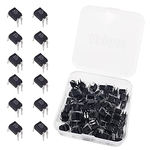 100pcs Optocoupler PC817C Optocoupler 2.54mm Spacing 4 Pins for DIY DIP-4, PC817C Optocoupler Single Channel, PC817C Optocoupler DIP Installation, Optocoupler PC817C