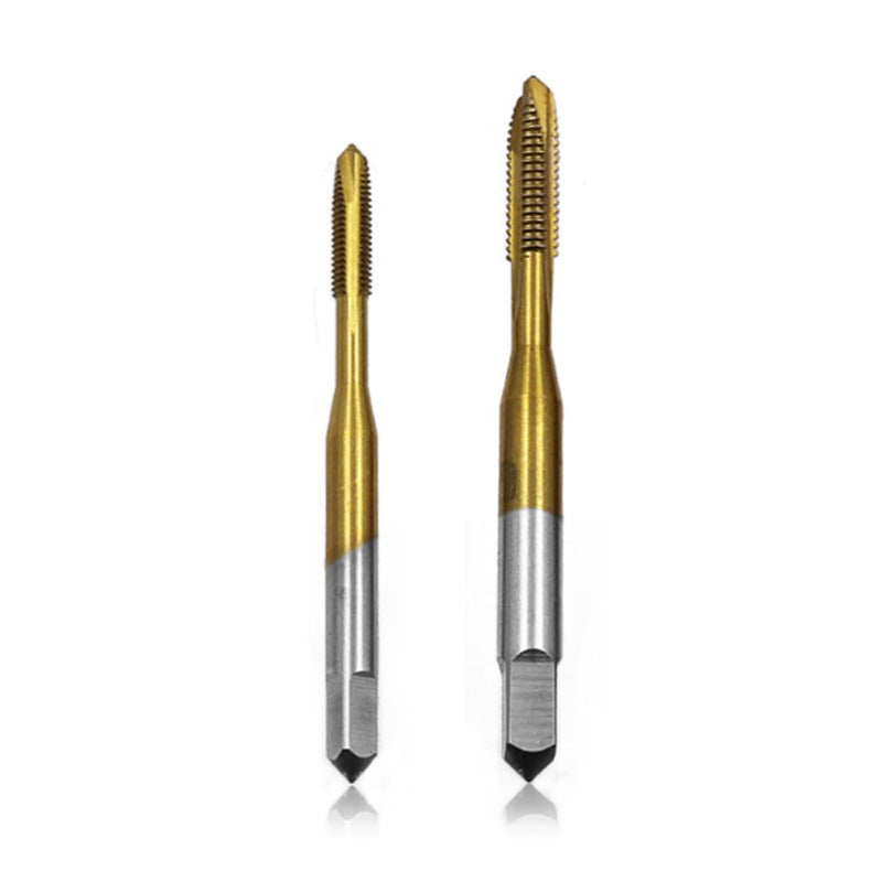 MenYiYDS- 2 x Titanium Coated Tap Universal Tap Machine Tap for Through Holes (M3-M4)