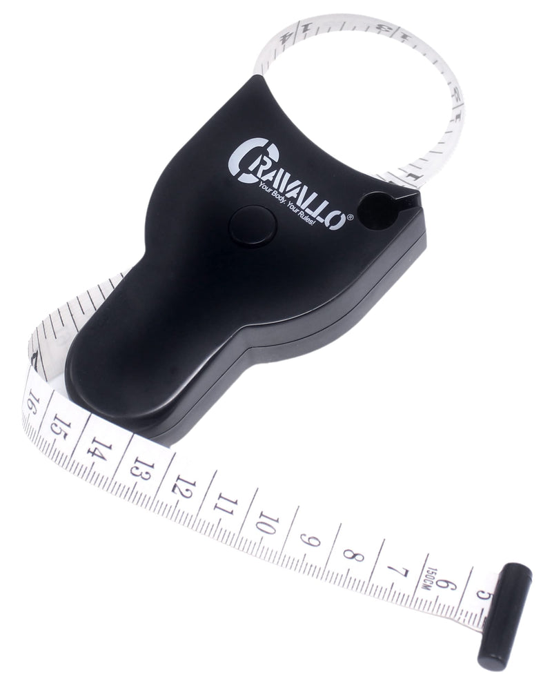Cravallo® Ergonomic Body Measuring Tape I Circumference Measuring Tape I Fitness Measuring Tape I Sports Measuring Tape I Measuring Tape for Measuring Body Circumferences (DE Version in CM)