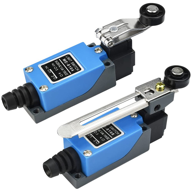 Adjustable limit switch, OTTYMO 2 pieces limit switch, momentary limit switch, limit switch ME-8108/ME-8104 5A 250V AC / 0.4A 115V DC limit switch limit switch for electrical control switches