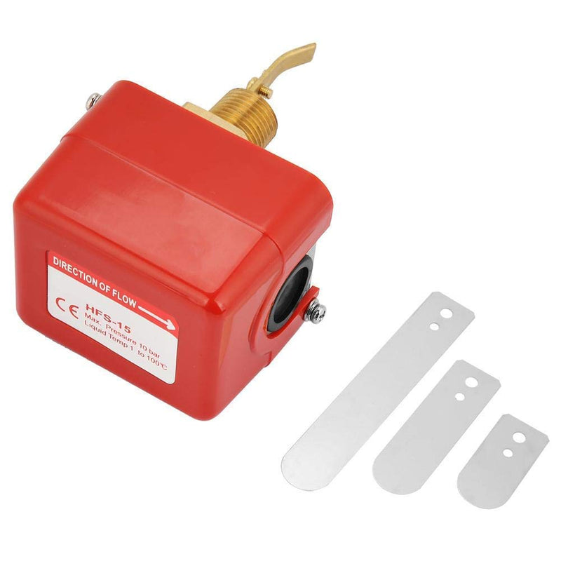 Hsthe Sea 1/2 Inch Water Flow Switch, HFS-15 Adjustable Thread Double Stroke SPDT 220VAC 15A Water Flow Control 1.0Mpa