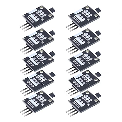 Hall Effect Magnetic Sensor, 10 Pieces KY-003 Hall Effect Magnetic Sensor Module for Speed Counting / Smart Car / Position Detection