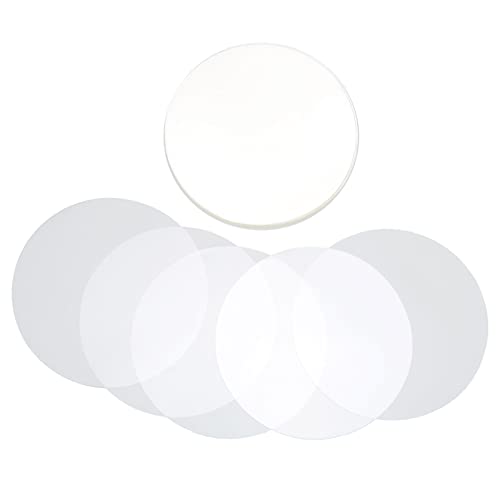 Tnfeeon Circle Mylars, Button Parts Metal with Clip Pin Top & Bottom Plastic Cover Film Button Maker Parts Pack of 100 58mm