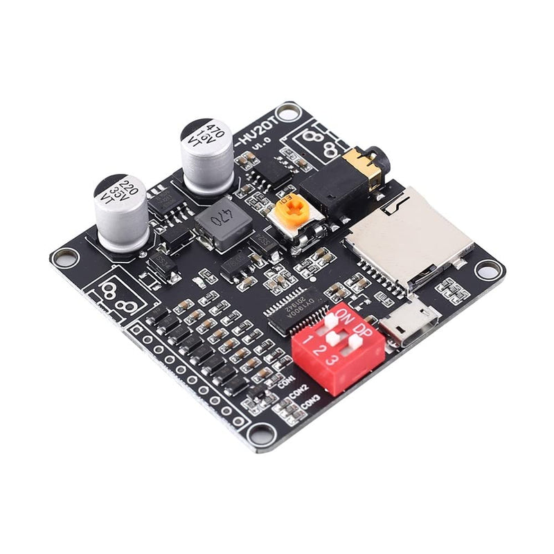 Voice Playback Module, Digital Amplifier Module TF Card Slot Mono 20W 8 Ohm MP3 WAV UART Controller for Microcontroller