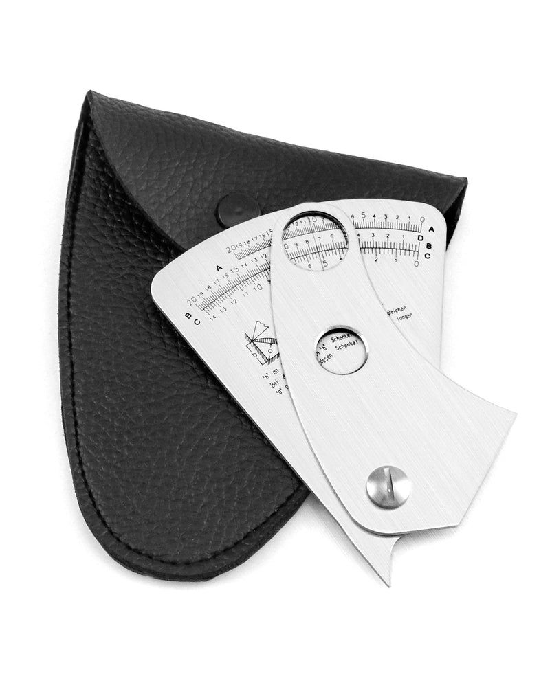 QWORK welding gauge, stainless steel fan-shaped welding gauge 0.1mm precision