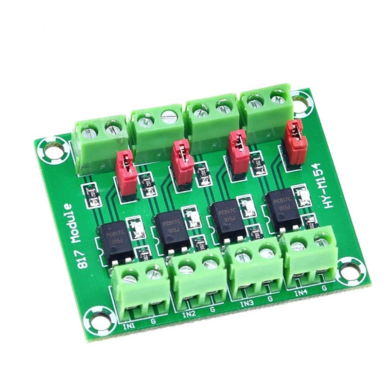JZK PC817 4-Channel Optocoupler Isolation Board Voltage Converter Adapter Module 3.6-30V Driver Photoelectric Isolated Module PC 817
