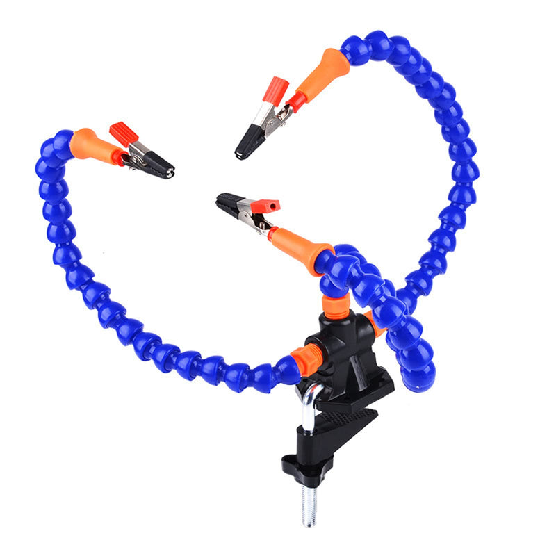 Flexible Helping Hands Soldering Station Third Hand Soldering Aid Soldering Station Tool Soldering Helping Hands Stations 360 Degree Rotating Clips 3 Claws