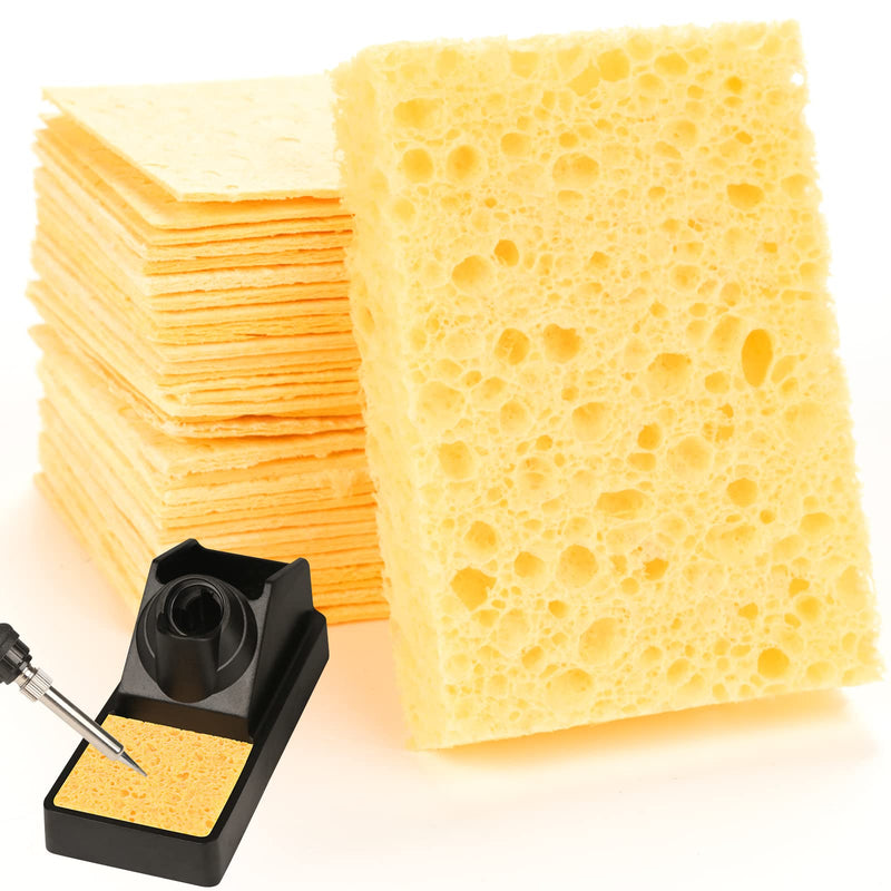 Cleaning Sponge Replacement Sponge Industrial Sponges Soldering Iron Soldering Sponge for Soldering Stations Cleaning Wire Scrubber Soldering Sponge Soldering Iron Cleaning Sponge for Workbenches and Workshops 30PCS