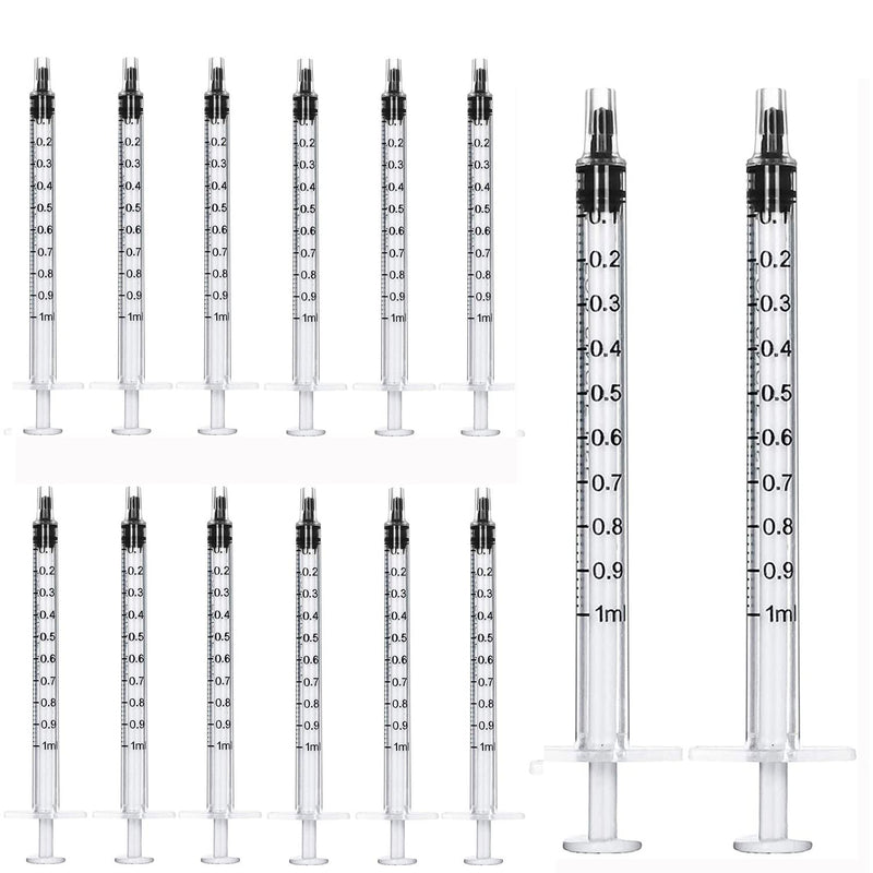 GSSFASHION Pack of 50 1 ml Syringe with Luer Tip Without Needle for Measuring, Feeding, Watering, Crafts, Transparent 1ML 50PCS
