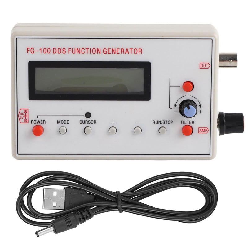 Signal Generator DC3.5-10V Function Generator FG-100 DDS Function Generator USB Waveform Function Frequency Generator 1 Hz 500 K Function Generator Signal Generator DDSHz Sine Generator