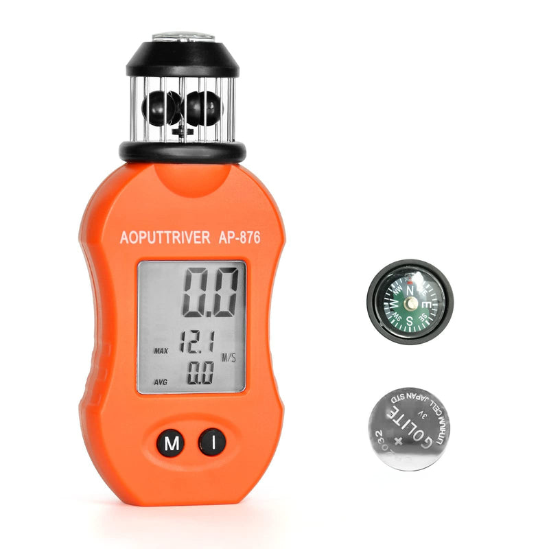 AOPUTTRIVER Wind Meter AP-876 Anemometer Handheld Pocket Anemometer Air Speed Meter for Measuring Air Velocity Air Volume for HVAC Vents Boat Sailing Shooting-2022 Newest
