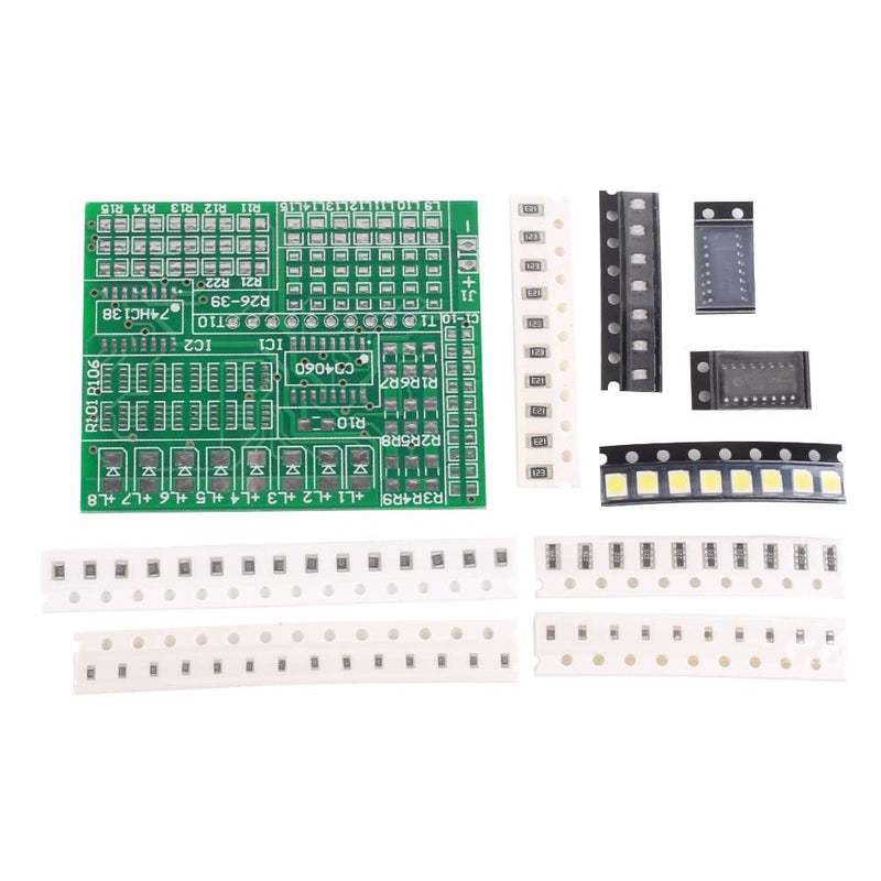 RGB LED flashing controller DIY kit, DC 4V-6V SMD soldering practice board, SMD component welding practice electronics suite for practicing soldering