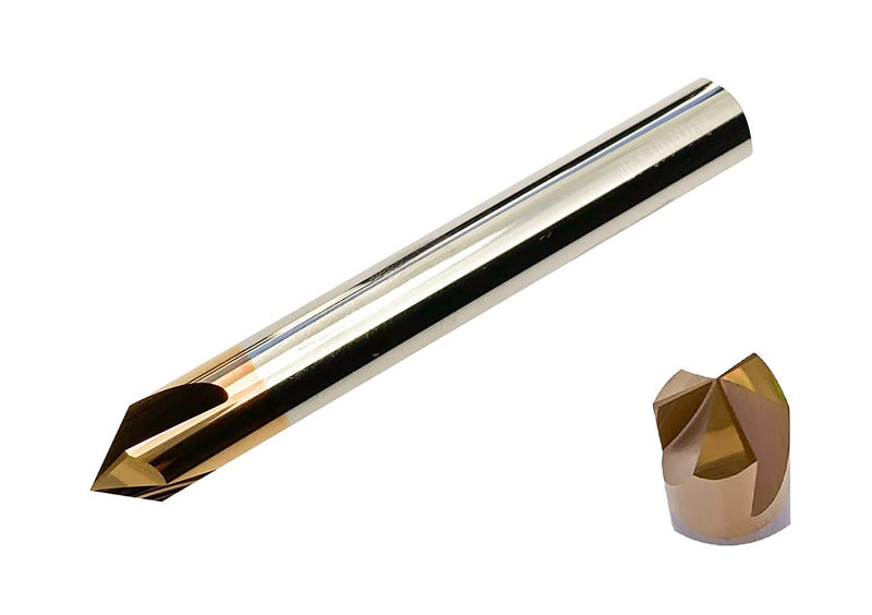 CNC QUALITY Solid carbide deburring end mill Ø 2 to Ø 12 mm - carbide chamfer cutter 90° - HM deburring cutter (Ø 10 mm) Ø 10 mm