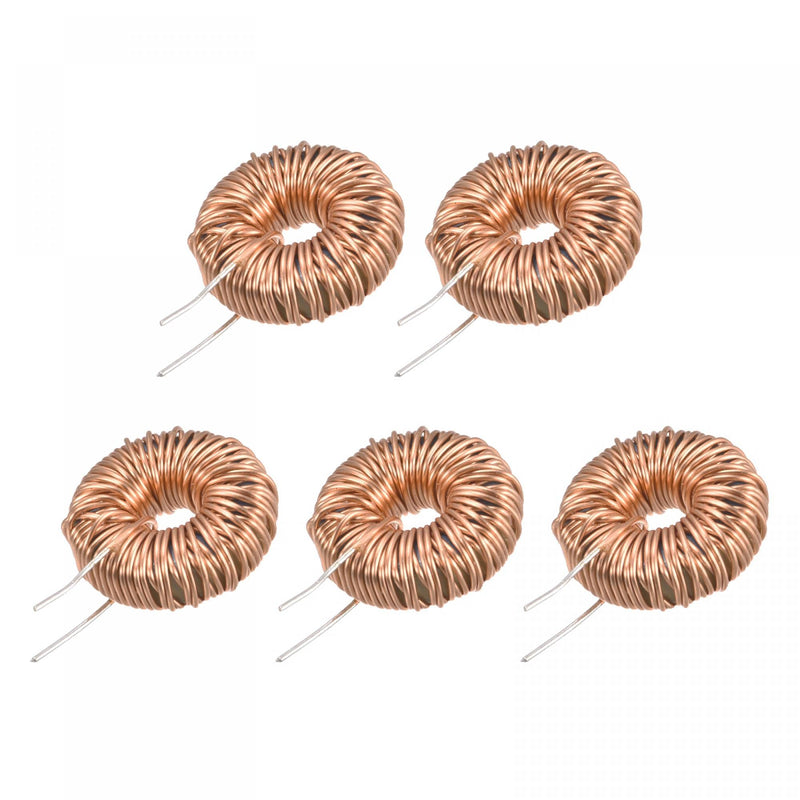 sourcing map Pack of 5 toroidal core inductor copper coil magnetic inductor 330uH 5A for DIY circuit board