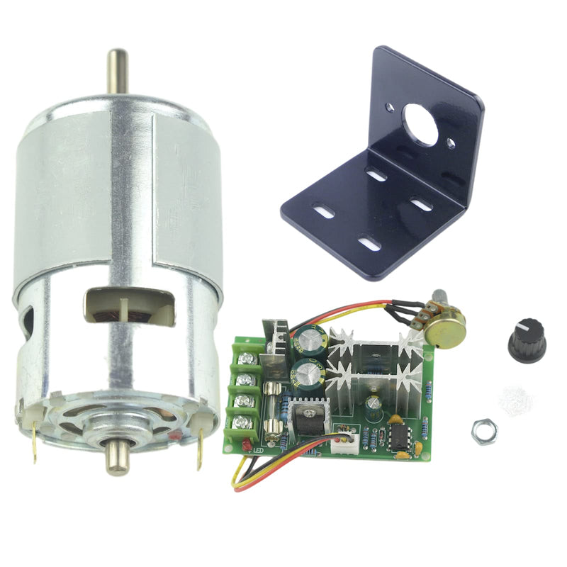 CONQUERALL 775 Motor 12V 8000RPM/24V 16000RPM High Performance DC Motor with Bracket and 20A Speed Controller 8000-16000RPM Motor+PWM+Bracket