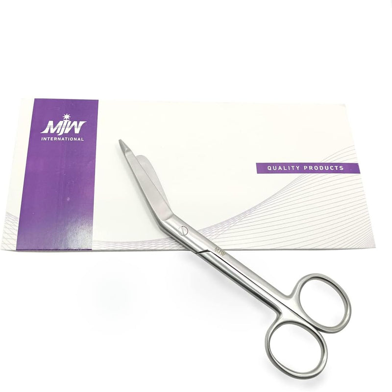 Stainless steel bandage scissors for cutting ostomy supplies 13.97 cm Silver