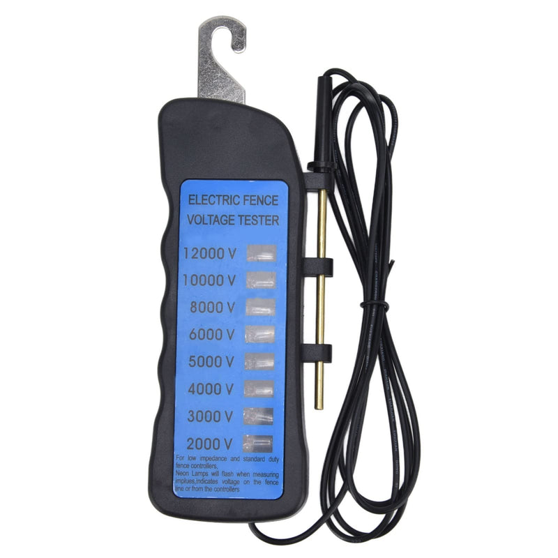 Haofy Electric Fence Voltage Tester, 12KV Neon Fence Voltage Tester 2000 to 12000V 8 Neon Indicator Lights Waterproof Fence Tester for Farms