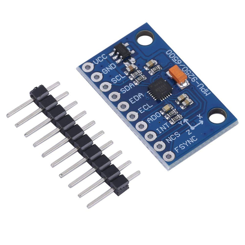 Nikou MPU-9250 Gyroscope Module, 9-Axis 16-Bit Gyroscope Acceleration Magnetic Sensor 3~5V Accelerometer Module