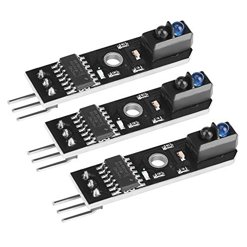 IR Infrared Obstacle Avoidance Sensor Module for 1 Channel 1 mm - 25 mm TCRT5000 Infrared Reflection Tracking Sensor Module Smart Car Black/White Line Detection Pack of 3 | Obstacle Avoidance 1 Channel Line Tracking for Smart Cars