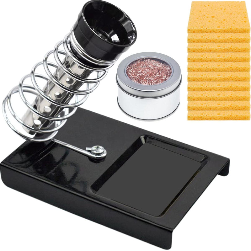 Xiatiaosann soldering iron stand soldering iron holder soldering iron base with 10 pieces cleaning sponge and 1 piece brass ball for cleaning the soldering iron tip