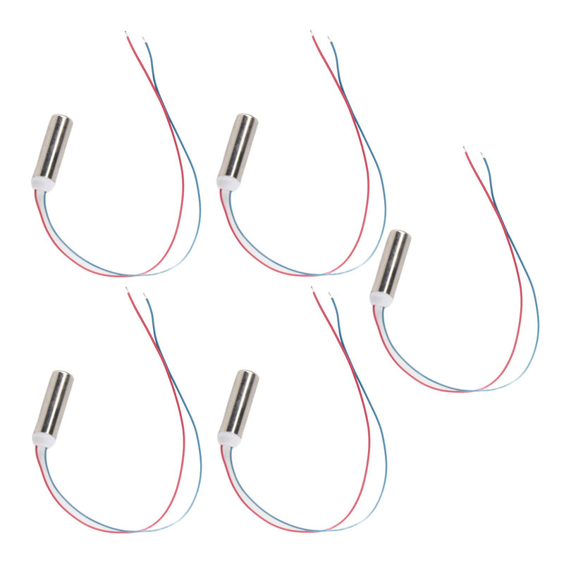 Vibration Motor 5pcs 14500rpm Waterproof Cylindrical Coreless Micro Vibration Motor for Massager