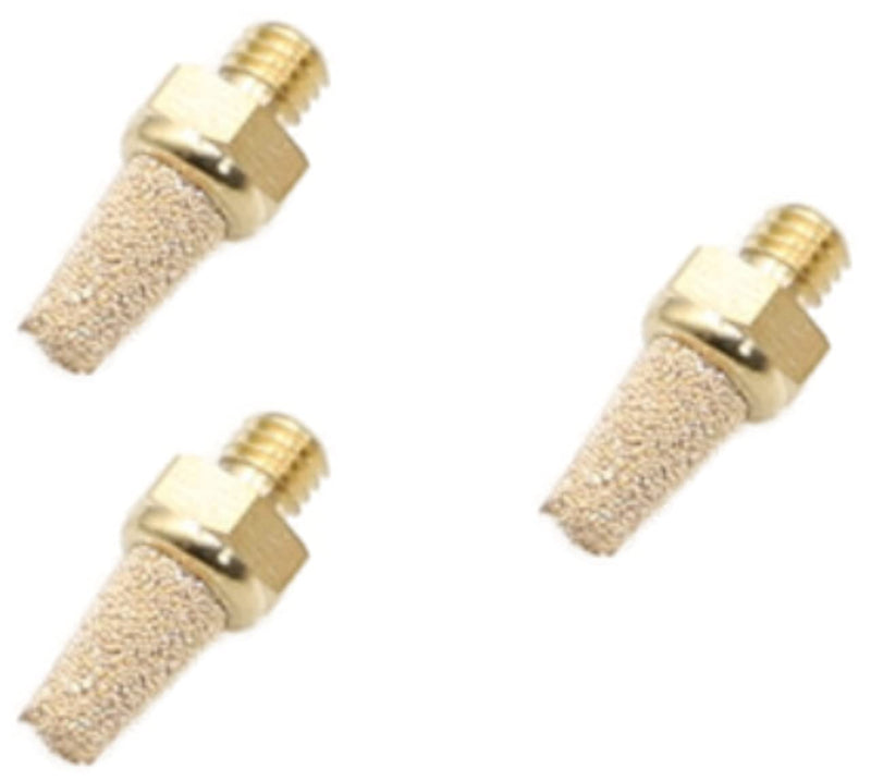 Pneumatic silencer made of sintered bronze M6 set of 3 with brass thread industrial quality