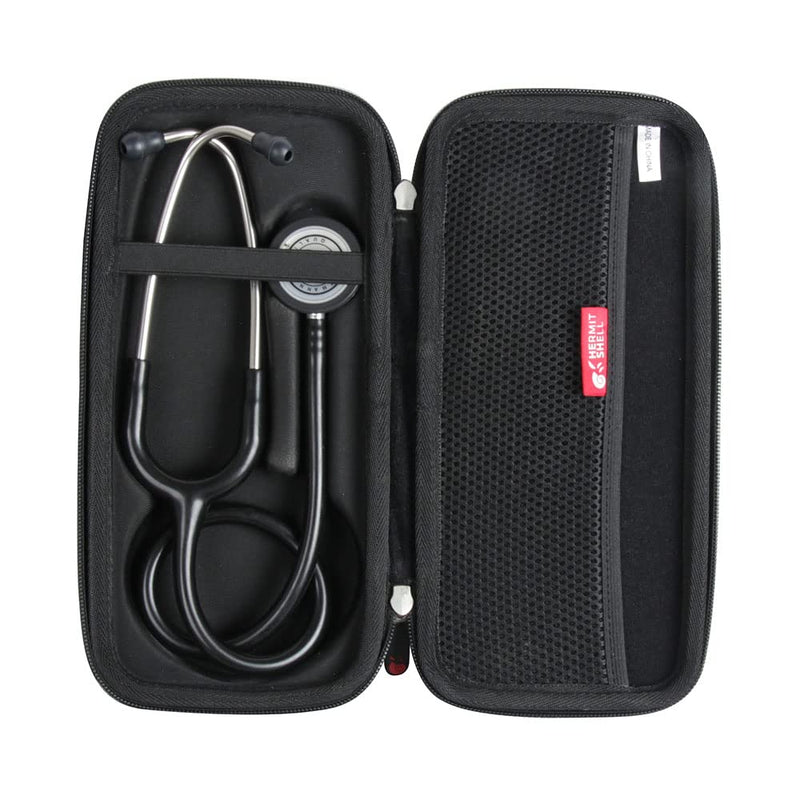 Hermitshell Hard Travel Case for 3M Littmann Classic III Stethoscope for Monitoring Black