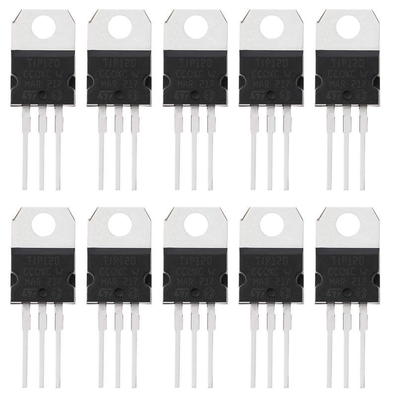 The Lord of the Tools 20pcs TIP120 NPN Power Transistor Silicon Epitaxy Power Transistor 5 Amp 60 Volt Darlington Transistors TO-220 for Motor Magnets