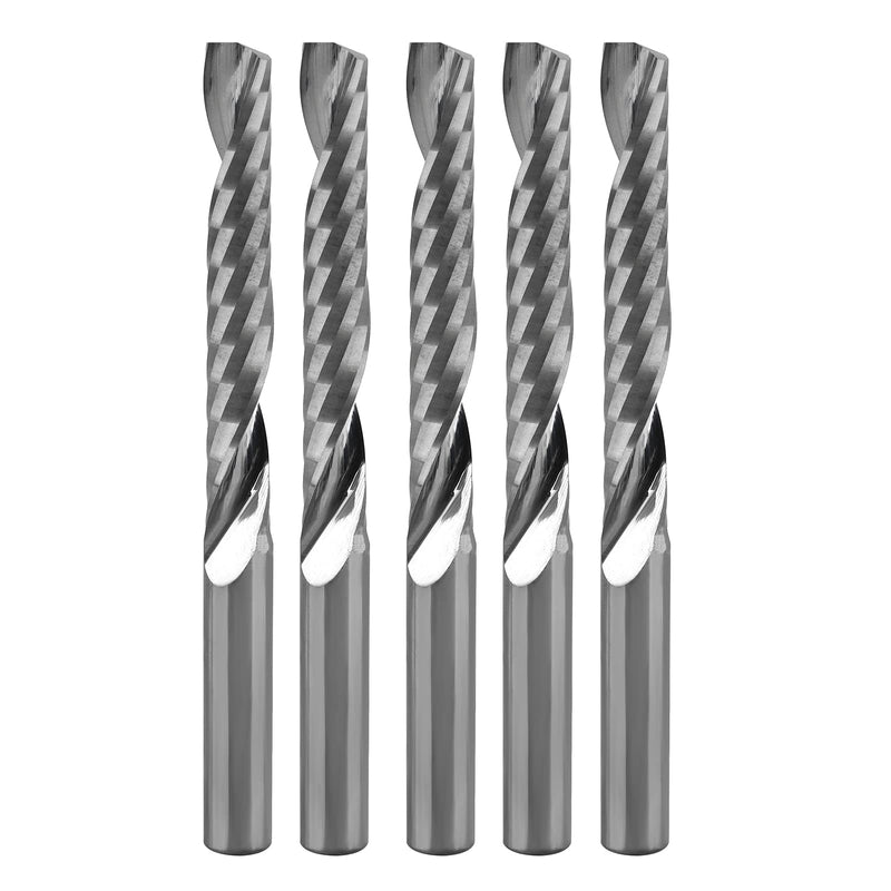 Milling cutter, CNC milling cutter, end milling cutter, wood milling cutter, CNC milling cutter, VHM single-edged milling cutter with 6 mm shank x 42 mm cutting length CNC end milling cutter for density board, plastic, PCB, PVC, MDF, nylon, resin, plywood
