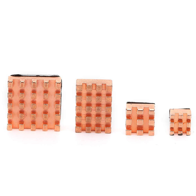 VBESTLIFE Pure Copper Heatsinks, 4 Professional Heatsinks for Raspberry Pi 4B 1G 2G 4G (Pure Copper) Pure Copper