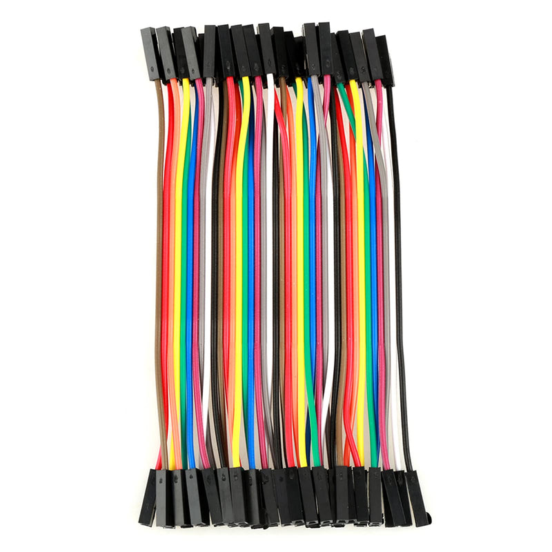 Dupont Wires, 5PCS Wire Colorful 10Cm Jumper Wire Cable F2F Jumper Femmina 5Cm Breadboard Jumper Wires 40 Pin Wire Female to Female Ribbon Cable