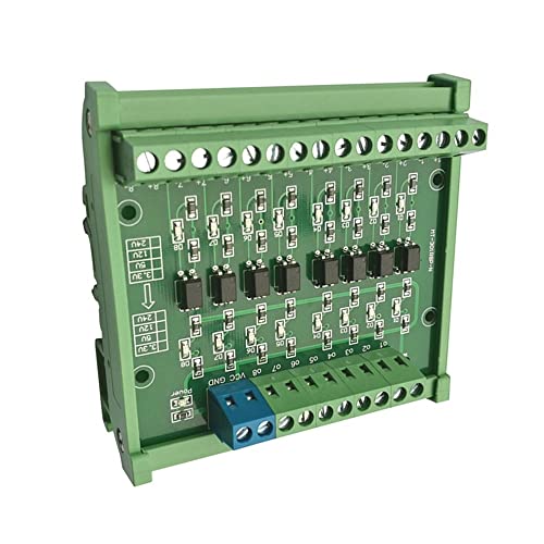 8 Channel Optocoupler Isolation Module DC 24V to 5V PLC PNP Signal Converter Voltage Converter Adapter Module