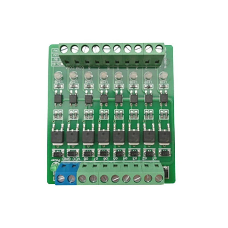 Mosfet driver module, 8-channel PLC amplifier board driver board DC 3.3V/DC 5V optocoupler isolation DC amplification DC 3.3 V