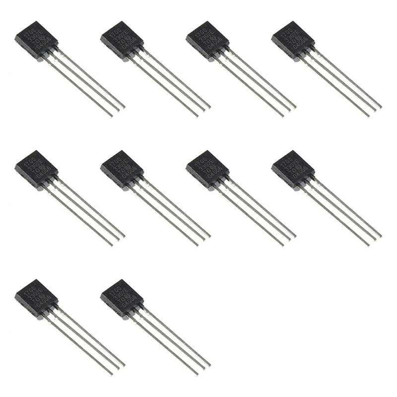 PENGLIN 10pcs MCP1700 MCP1700 LDO Linear Voltage Regulator Fixed Output Voltage 3.3V Through Hole TO-92