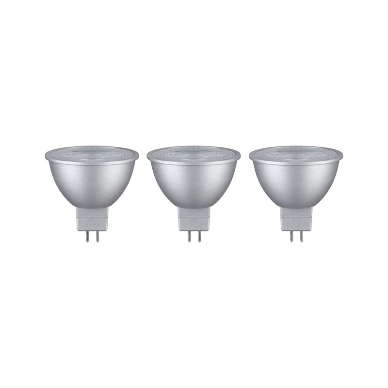 Paulmann 28914 LED lamp reflector set of 3 12V 3x450lm 36° 3x6 watt bulb chrome 2700 K GU5.3
