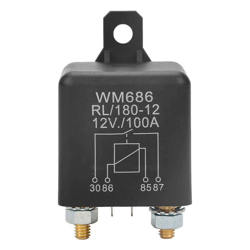 Starter Relay WM686 12VDC, Nagares Mr24 12v Rl 100A 4 Pin ON/OFF Car Starter Relay Heavy Duty Car Switch for Control Battery