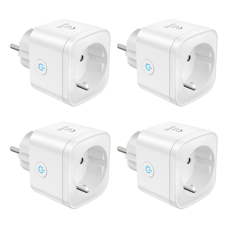 WLAN Smart Socket EIGHTREE, Alexa Socket Pack of 4, Smart Home WiFi Socket, Alexa Accessories, Power Consumption Measurement, Schedule, Remote Access, Works with Alexa, Google Home, SmartThings, 16A
