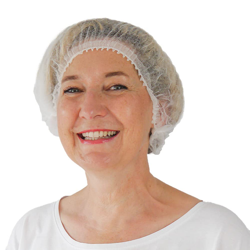 ARNOMED hair net, surgical cap made of disposable fabric white, disposable hair nets 100 pieces for the kitchen or dentist, hygiene accessories for medicine, surgical head caps 52cm, disposable hair net for men/women, hair cover white