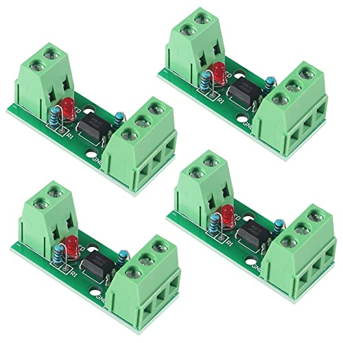 Pack of 4 1 Channel Optocoupler PC817 1 Channel Insulation Board Voltage Converter Adapter Module 3.6-30V Driver Photoelectric Insulated Module (1CH Optocoupler)
