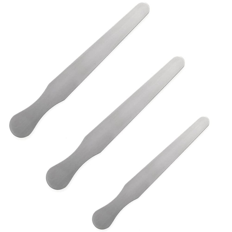 3pcs Stainless Steel Tongue Depressors for Crafts, Beauty Salon, Dental Examination (14cm+16cm+18cm)