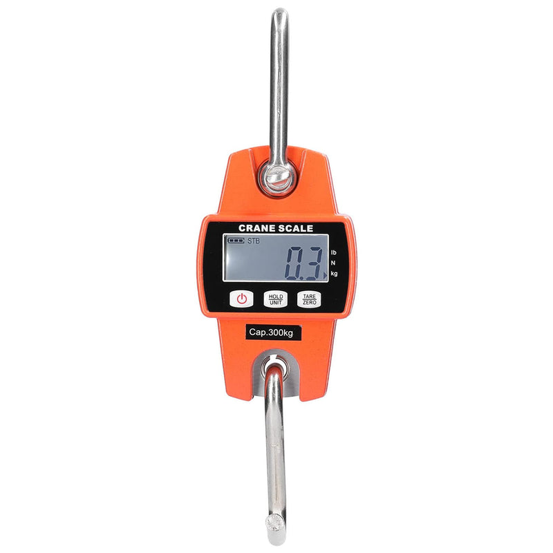 Hanging Scale 300KG 660lbs, Digital Hanging Scale Electronic Crane Scale with Accurate Reloading Spring Sensor & LCD Display, Mini Portable Scale with Hook for Farm, Factory, Hunting
