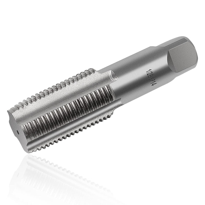 Pipe Tap - 1/2" Male Thread Machine Tap - DEANKEJI Silver Carbon Steel Tap - for repairing pipe thread connections 1/2 in
