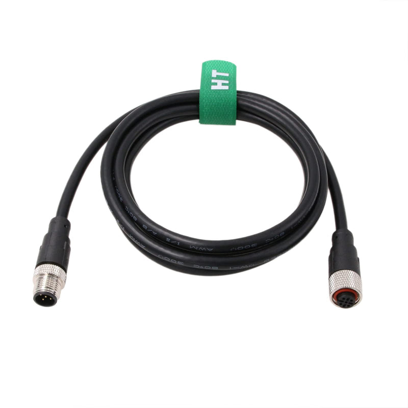 HangTon M12 A Code 5 Pin Male Female Actuator Sensor Signal Shielded Cable for Industrial Controls Automation Device Network DeviceNet CANopen IO Link Profibus (5) 5.0 Meter